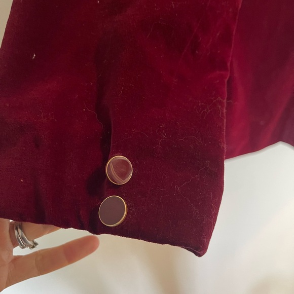Recollections Burgundy Velvet Blazer - Picture 4 of 5